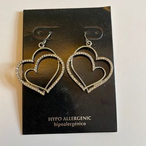 Hypo Allergenic Silver Heart Earrings